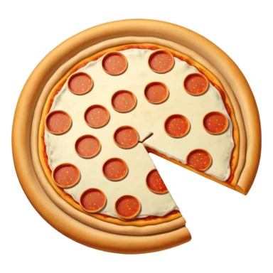 Pizza with saturn ring sticker