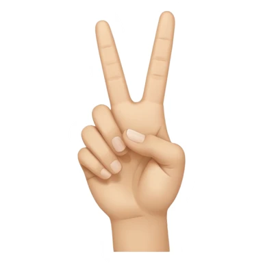 peace sign emoji but with the middle and ring fingers up not the index finger sticker