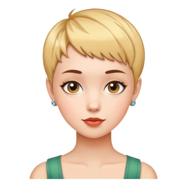 A girl with a pixie cut sticker