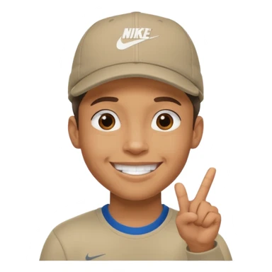 Ragazzo con cappello Nike mulatto che dice di si col police sticker