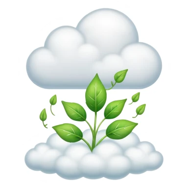 cloud with a small green sprout, web hosting beginner plan sticker