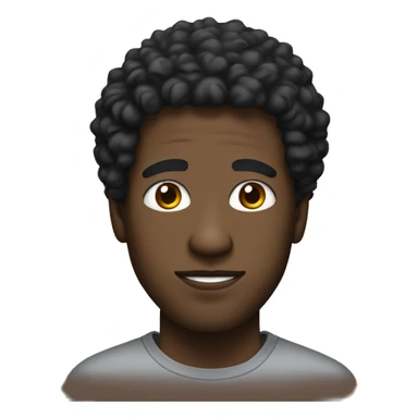 Black man with small afro curly, goate and soul patch with faded sides not too much though sticker