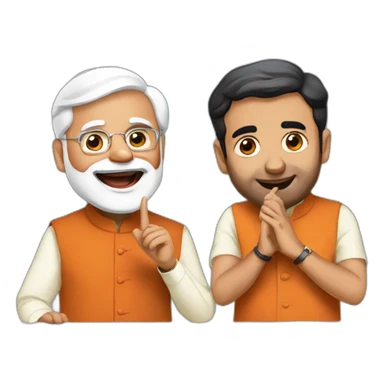 modi and rahul singing sticker