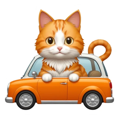 cat on car sticker