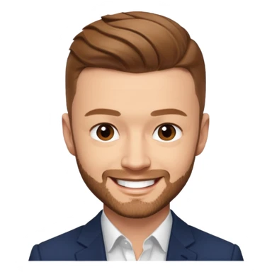 Justin Timberlake with light brown hair sticker