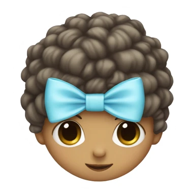 Baby blue bow sticker