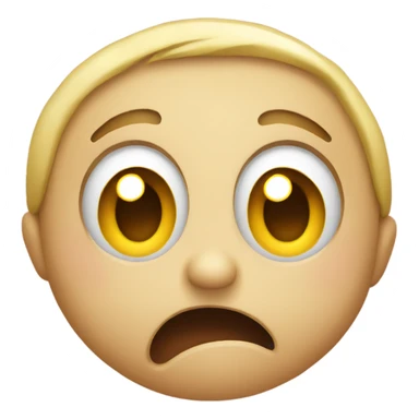 smiling scared face sticker