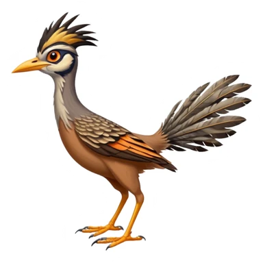 realistic roadrunner bird, tail pointed down, realistic colors sticker