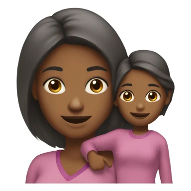 mom and daughter  sticker