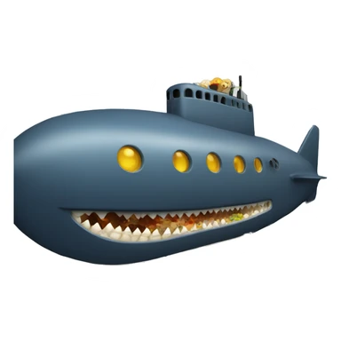 Submarine eating in a office sticker