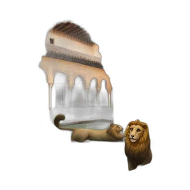 Lions Courtyard Alhambra de Granada sticker