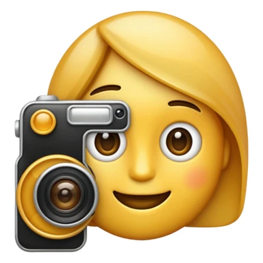 Emoji avec un appareil photo sticker