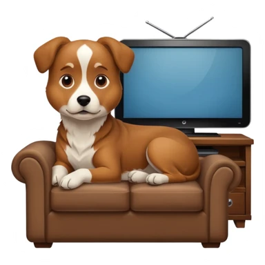 CACHORRA ASSISTINDO TV sticker