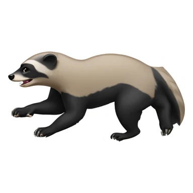 Honeybadger playing frisbee sticker