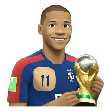 kylian mbappé france world cup win sticker