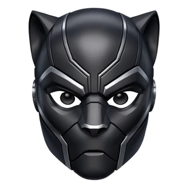 black panther marvel superhero full mask headshot sticker