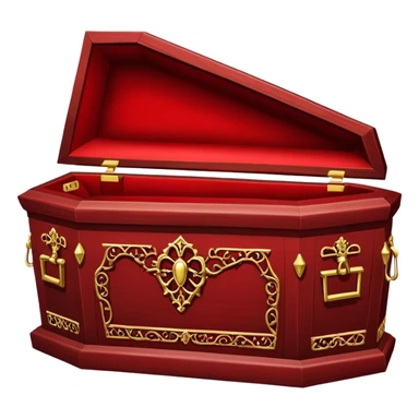 gothic coffin red sticker