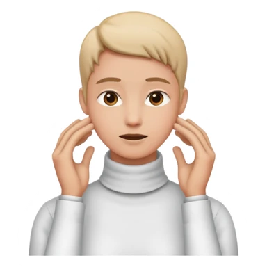 Person with hands on their neck sticker