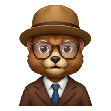 young beaver professor sticker