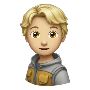 Enfant sur le dos d'un héron sticker