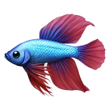 Betta fish with long fins sticker