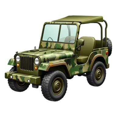 military jeep vehicle with camouflage pattern sticker