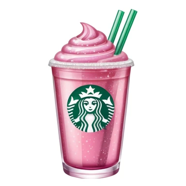 Starbucks glittery pink drink  sticker