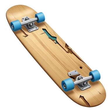 Broken skateboard sticker