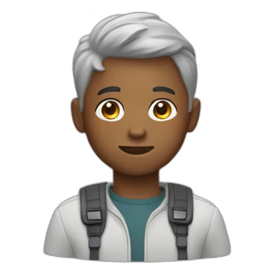 A boy using figma sticker