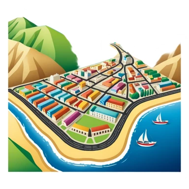 Generate a correctly Lima Peru map sticker