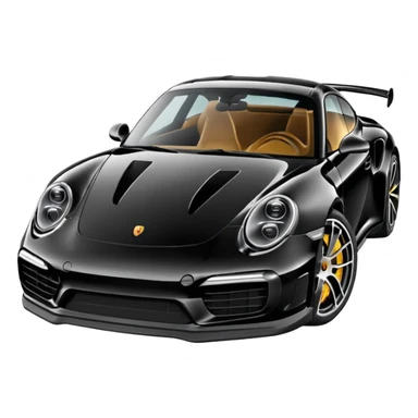 Porsche 911 Turbo S best view  sticker