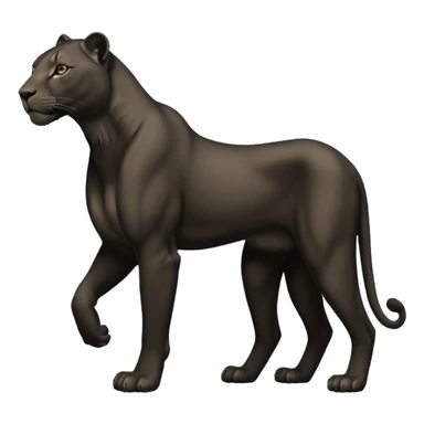 a lioness's silhouette with four legs sticker
