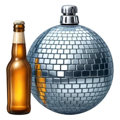 bola de discoteca bebiendo cerveza sticker
