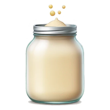 Bubbly Sourdough starter in a jar sticker