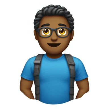 Create a blue T-shirt sticker