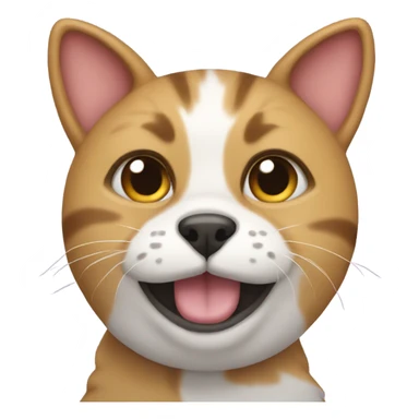 Cat wearing dog costume sticker