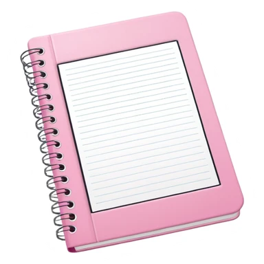 girly pink notebook planer sticker