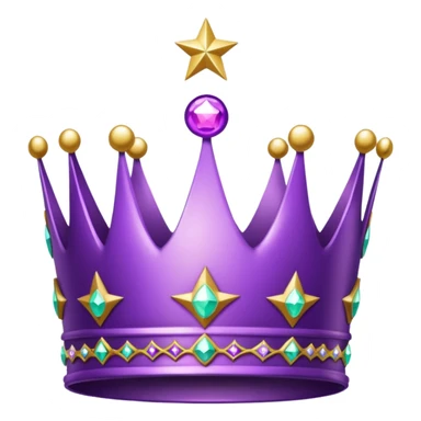 Feeling purple cian crown shine star glitter sticker