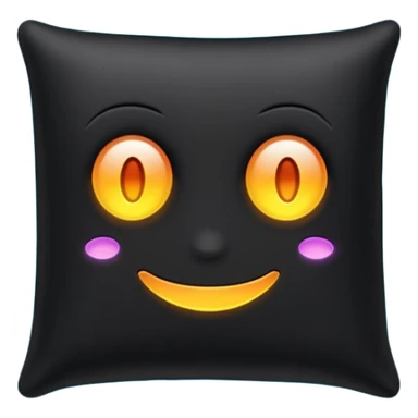 a black  pillow with dark aura coming out of it  sticker