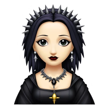 goth monalisa with spiked jewelry sticker
