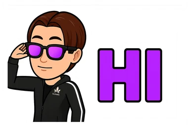 Resize the image to 1280x720 resolution suitable for Twitch banner usage, preserving the original style and details. sticker