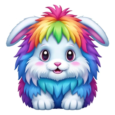 easter rainbow bunny yeti sticker