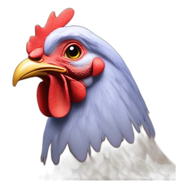 poulet avec des étoiles sticker