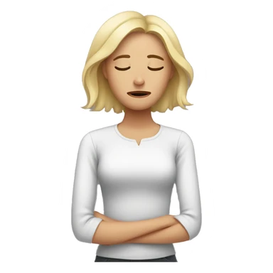 Woman exhausted  sticker