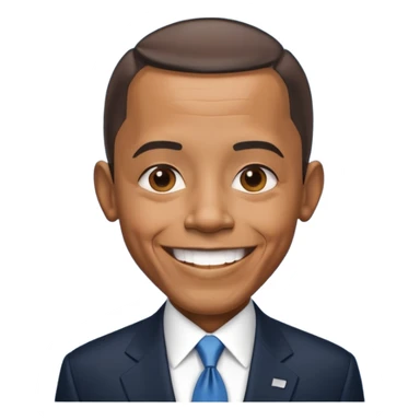 "Create a realistic portrait of Obama with natural lighting & soft background." sticker