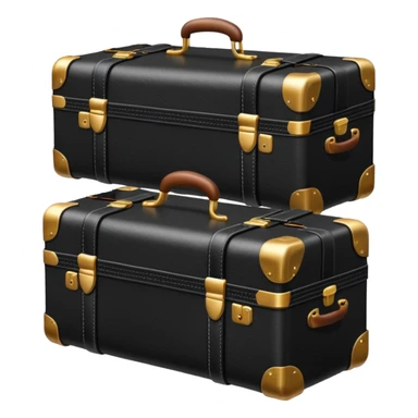 Two black luggage bags  sticker