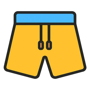 a pair of athletic shorts, sporty look, icon style sticker