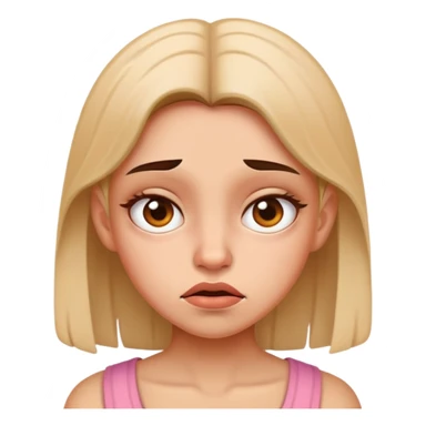 Girl giving ugly look sticker