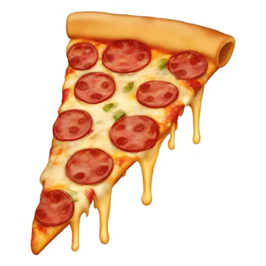 Pizza with face sticker