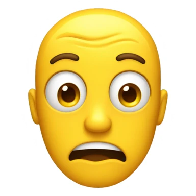 surprised yellow face emoji sticker